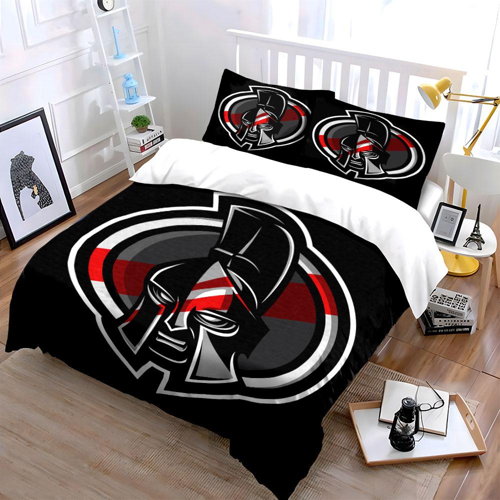 Helmeted warrior logo. Bedding sets Duvet cover sets Duvet covers Pillowcases(1*Duvet Cover 2*Pillowcases without duvet insert)