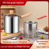 304 Stainless Steel Anti-Splash Deep Fryer with Filter Basket - Multifunctional Frying Pot for Snail Rice Noodles