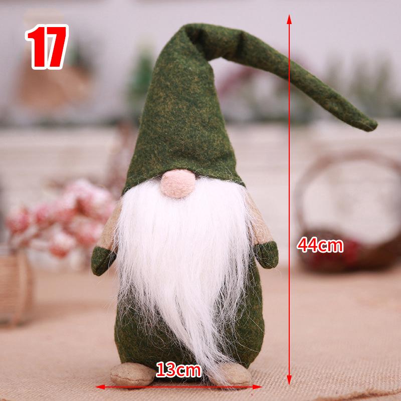 34 Styles Knitted Fabric Swedish Tomte Dwarf Rudolph Gnomes Dwarf Santa Claus Faceless Plush Doll