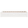 Solid Wood Bed without Mattress White 120x200 cm Pine Wood