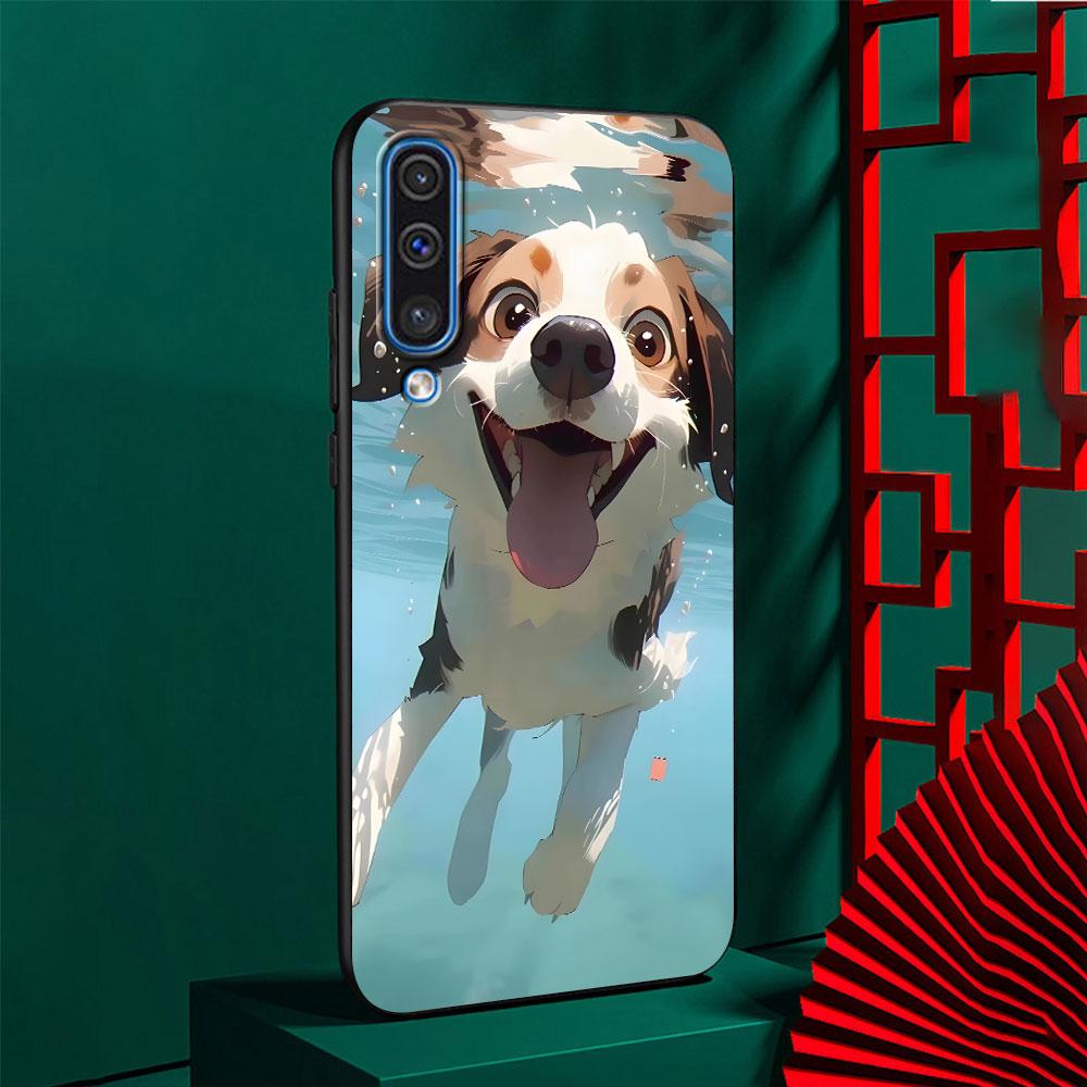 Милый Мультяшный Кот Собака Чехол для Samsung Galaxy A10s A50 A50s A02s A03s A20 A30 A20e A70 A70s A20s A30s A10 A40 Черный Чехол для Телефона