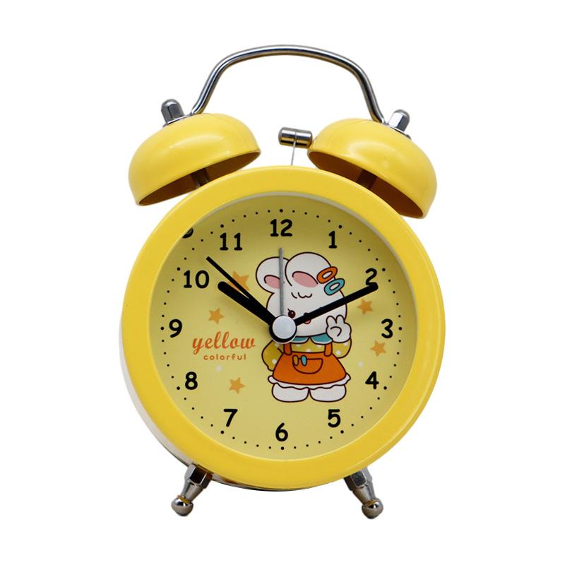 Милый мультяшный будильник с кроликом для детей и девочек, артефакт для пробуждения в студенческом общежитии, простой маленький будильник с громким звуком для пробуждения