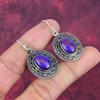Purple Copper Turquoise Earrings, 925 Solid Sterling Silver Jewelry, Gemstone Earrings, Gift For Her Handmade Dainty Jewelry