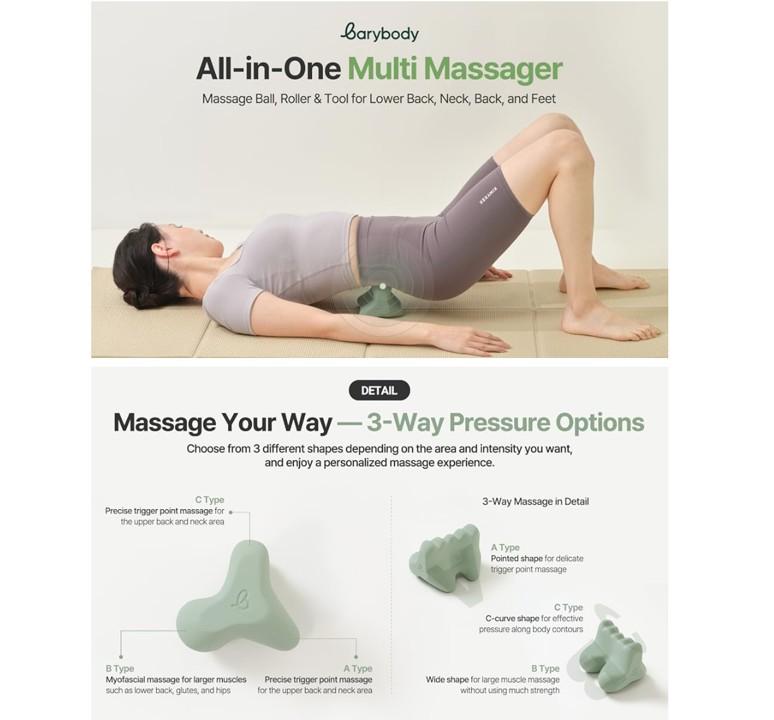 [Barybody] Массажный ролик-шар и инструменты Мануальный массажер все в одном