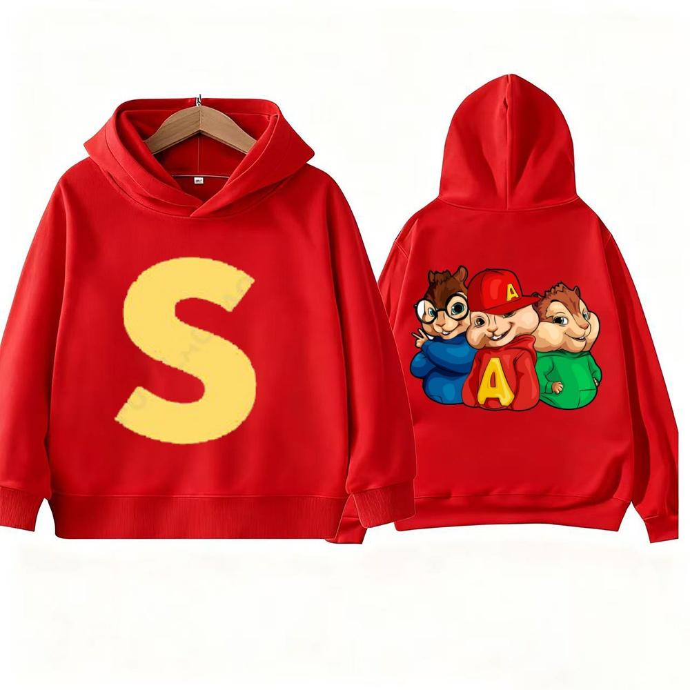 Chipmunk Printed Kids Hoodie Sportswear Spring and Autumn Children's Boy Long Sleeve Tees Top Casual Fashion Girl Hoodie