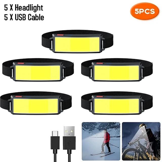 USB Rechargeable COB LED HeadLamp 3 Mode Head Flashlight Built-in Battery Headlight Led Head Torch Camping Fishing Search Light