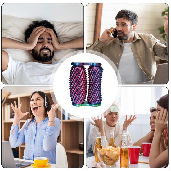 Напечатанная на 3D-принтере колючая роликовая игрушка-непоседа для снятия тревоги и стресса для детей, подростков и взрослых, ручной бугристый массажный ролик