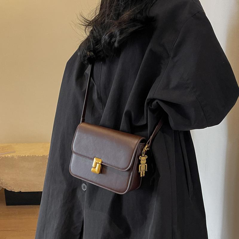 Женская сумка 2025 новая модная высококлассная модная сумка-мессенджер на плечо с цепочкой осень-зима взрыв интернет-знаменитости маленькая квадратная сумка