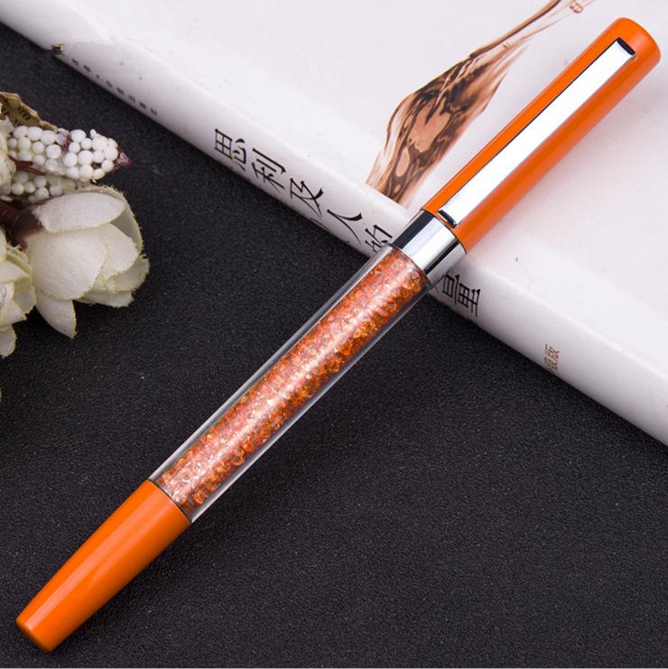 Роскошная шариковая ручка-ролик, металлические офисные школьные принадлежности, розовое золото, вращающиеся канцелярские принадлежности