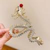 Dragon Shaped Hair Comb with Pearl Rhinestone Hairpin New Hair Clips  Gift
