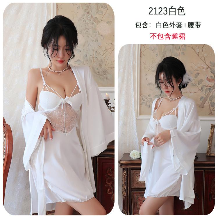 Сексуальное нижнее белье женская сексуальная пижама женский летний халат кружевной ажурный комплект ночной рубашки