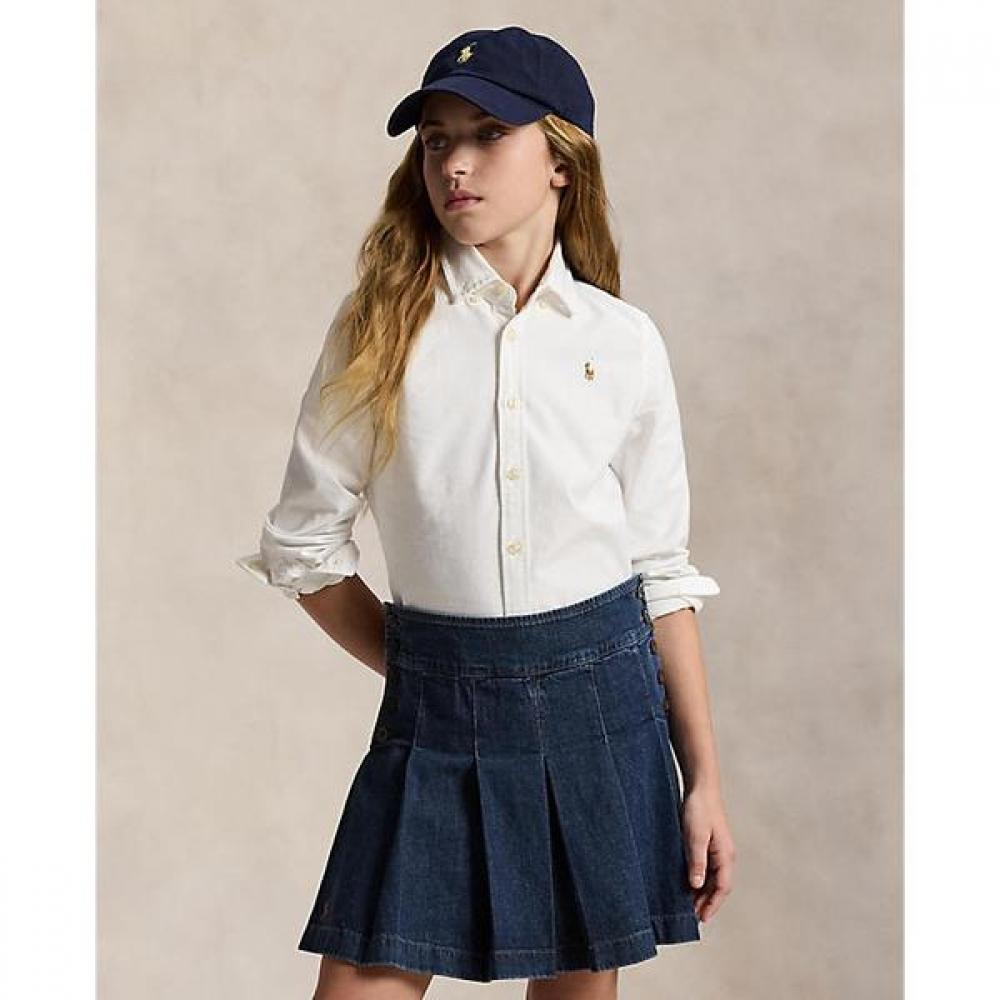 Polo Ralph Lauren Kids Girls Cotton Oxford Shirt 7 16