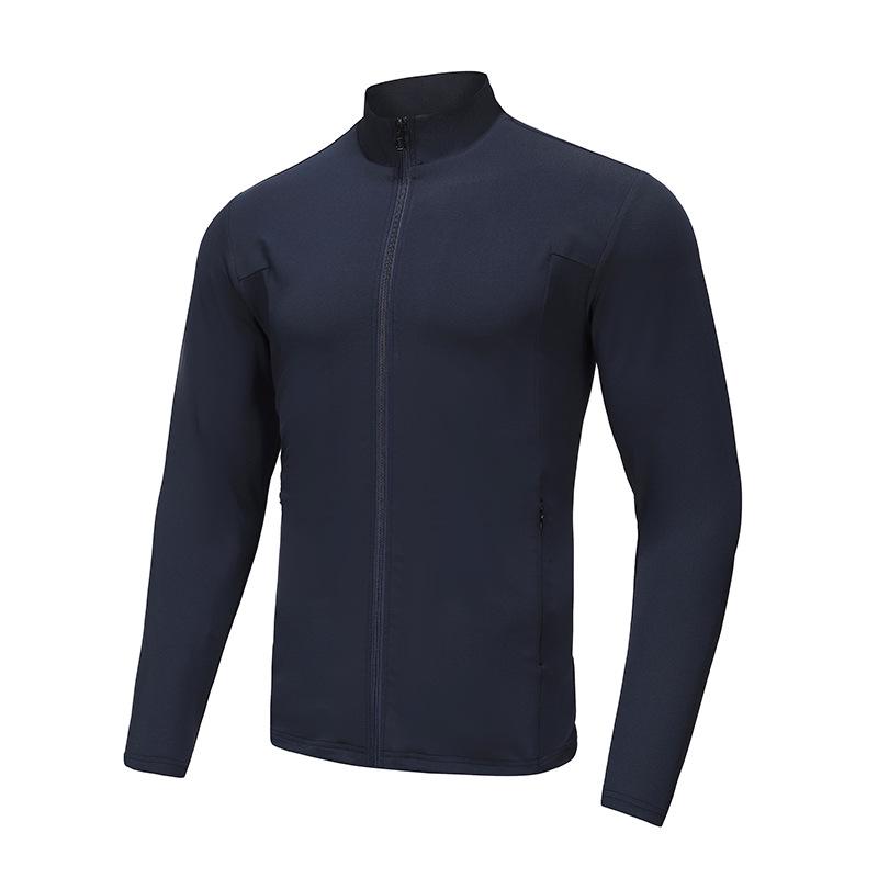 Windproof Quick-Dry Long Sleeve Running Jacket - Men's Thin Stand Collar Sports Cardigan for Spring & Autumn Outdoor Training