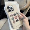 Cute Cartoon Dog Animals Phone Case For iPhone 16 Pro Case iPhone 15 14 11 12 13 Pro Max 16 Plus Soft Leather Shockproof Cover