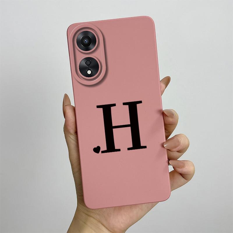 Чехол для OPPO A78 5G Чехол для телефона oppo a78 5G CPH2483 CPH2495 Чехол Милые Персональные Буквы Квадратный Силиконовый Ударопрочный Задний Чехол