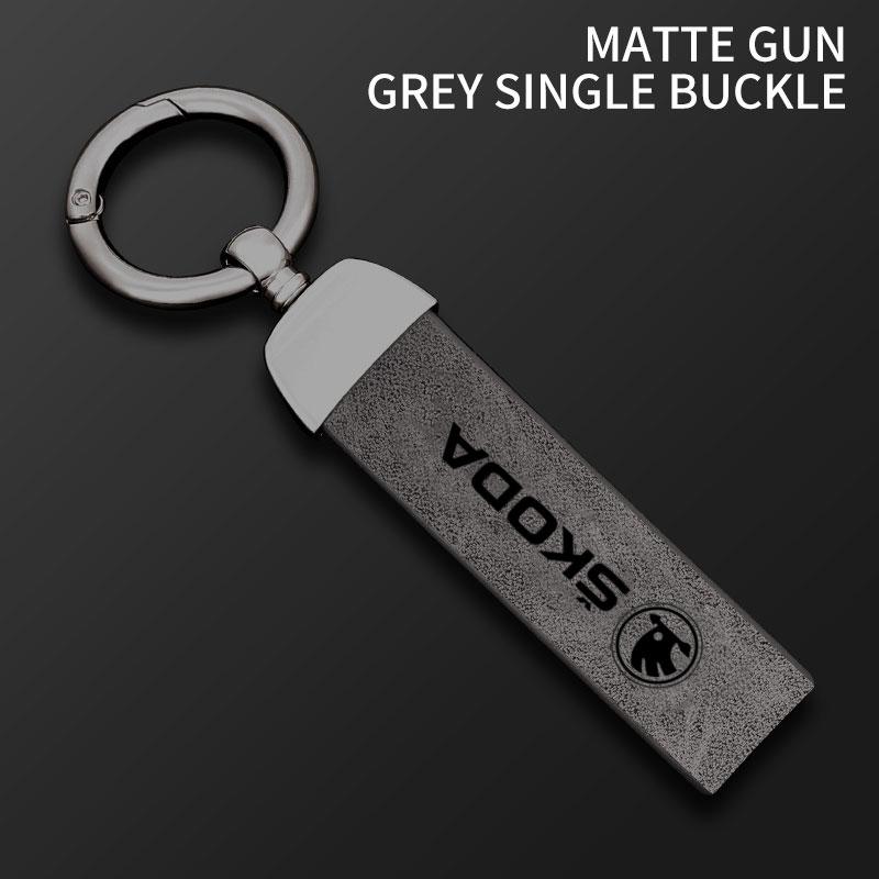 Leather Car Key Chain Key Ring Fashion Keyrings Gifts For Skoda octavia 2 a7 a5 rapid fabia yeti superb SCALA citigo Accessories MG7