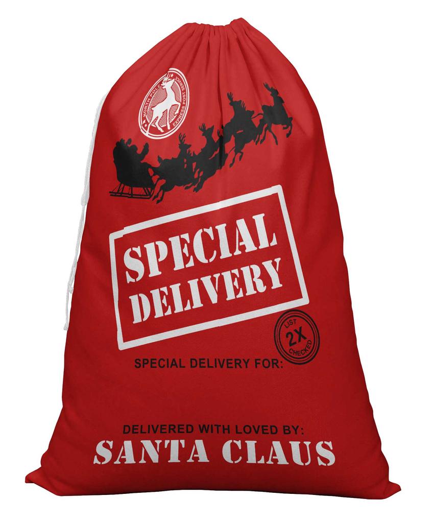 Printtoo 2 шт. Подарочный мешок Санты для детей, рождественские подарки, рождественский мешок, персонализированные сумки, большие 27x20 дюймов