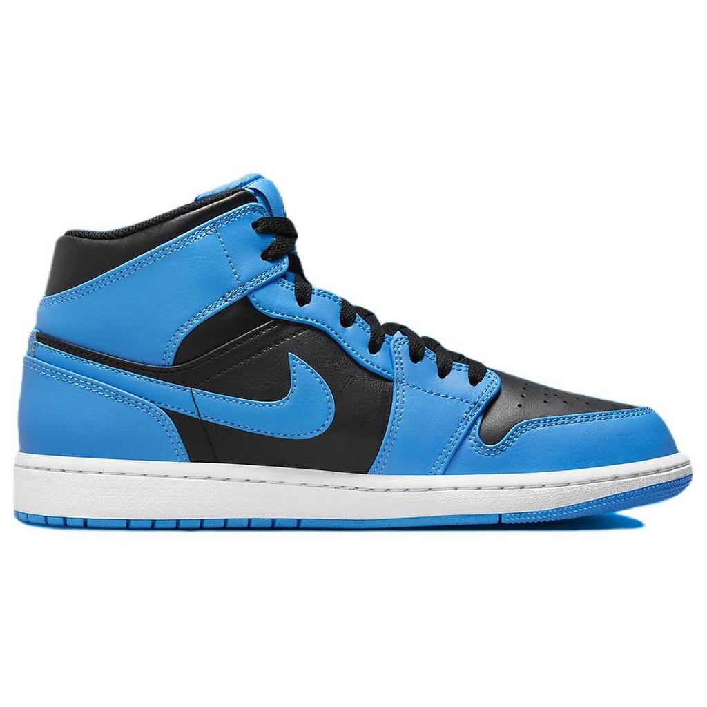 Кроссовки мужские Air Jordan 1 Mid University Blue Black Белый DQ8426-401