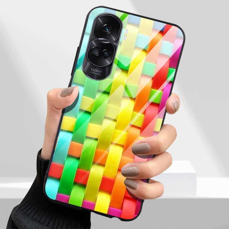 Закаленное Стекло Жесткий Чехол Для Honor 90 Lite 5G Чехол Милый Мраморный Funda Coque Для Honor 90 Pro Honor90 90Lite 90Pro Оболочки Телефона