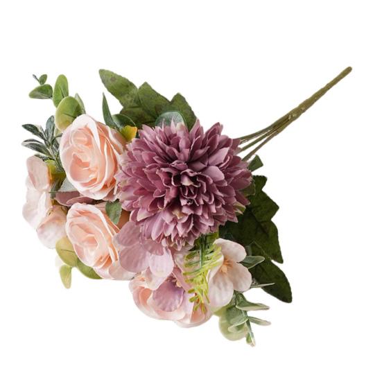 Искусственные цветы, реалистичный букет из искусственного шелка, многоразовые яркие поддельные цветы для домашнего офиса, украшения обеденного стола