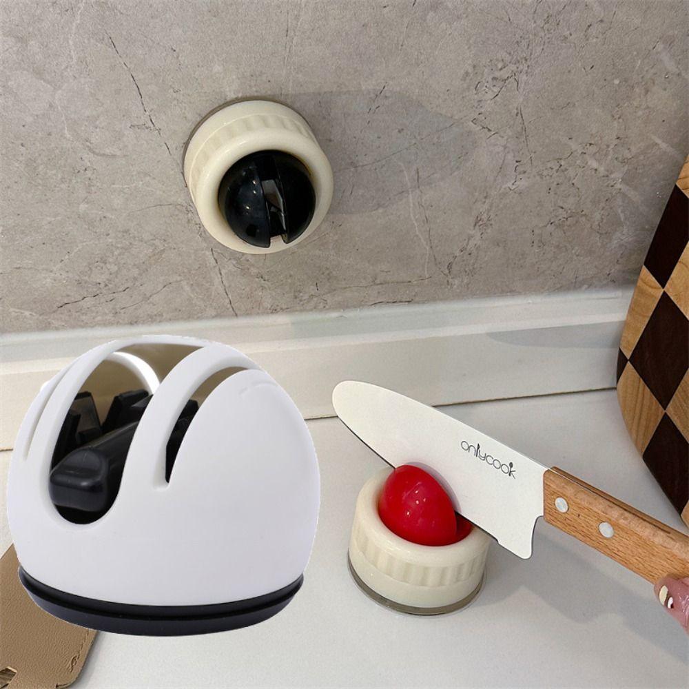 Простая точилка для ножей на присоске, инструмент для заточки ножей, прочный точильный камень для ножей, кемпинг