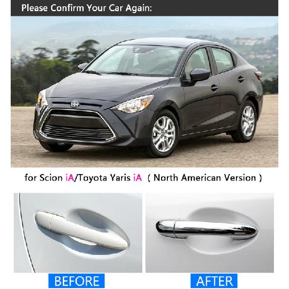 for Scion iA for Toyota Yaris iA Chrome Door Handle Cover Trim Set 2013 2014 2015 2016 2017 Accessories Stickers Car Styling