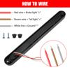 15 LED Trailer Brake Tail Light LED Bar Stop Turn Tail Lights Waterproof Assembly Brake Strip Red Light for Marine Boats Golf