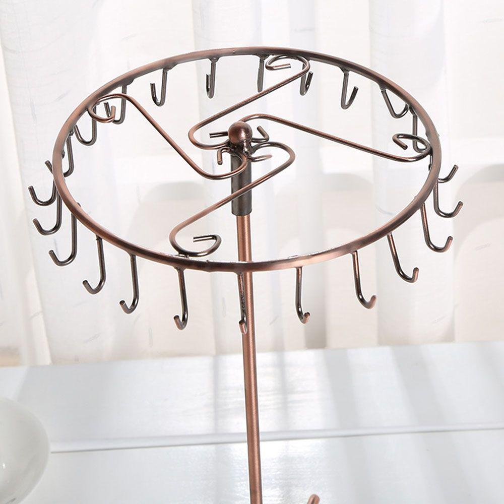 Hooks Earrings Rack Rotating Home Decoration Display Stand Jewelry Storage Rack Desktop Organizer