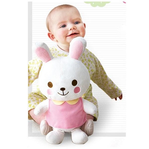 Combi-friendly Sleeping Attachment Rabbit Doll That Mimics Words, White, Korean Baby Products