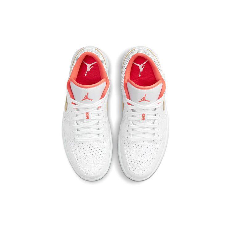 Air Jordan 1 Low SE White Sesame женские кроссовки Flash-Crimson Psychic-Blue DC9509-100