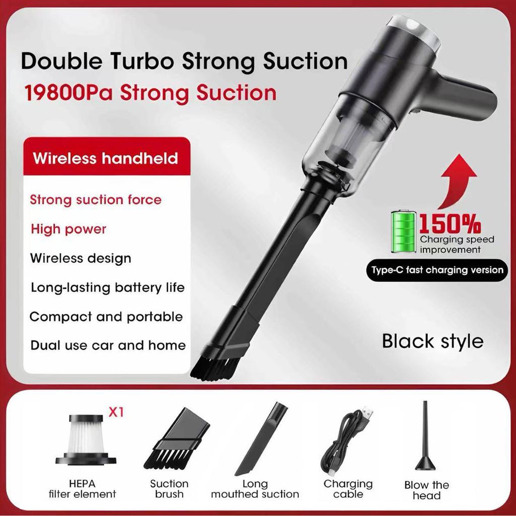 19800 Па Автомобильный пылесос 120 Вт Беспроводной Супермощный 3 в 1 Влажная Сухая Двойное Использование Портативный Ручной Пылесос