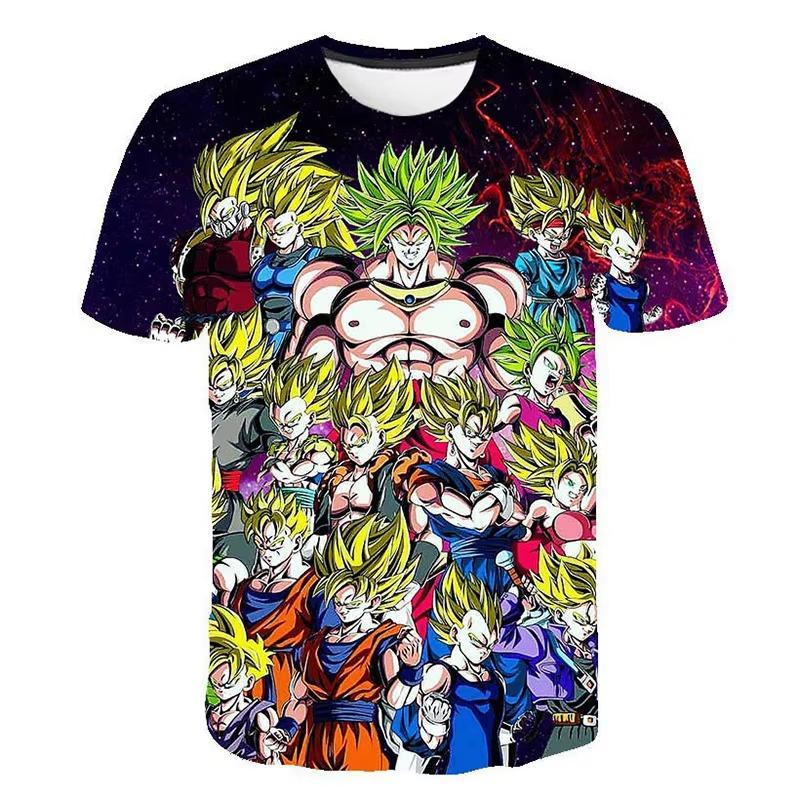 Горячая Распродажа Dragon Ball Super Шенрон Гоку Все Формы 3D Печать Футболка Мужчины Женщины Хип-Хоп Уличная Одежда