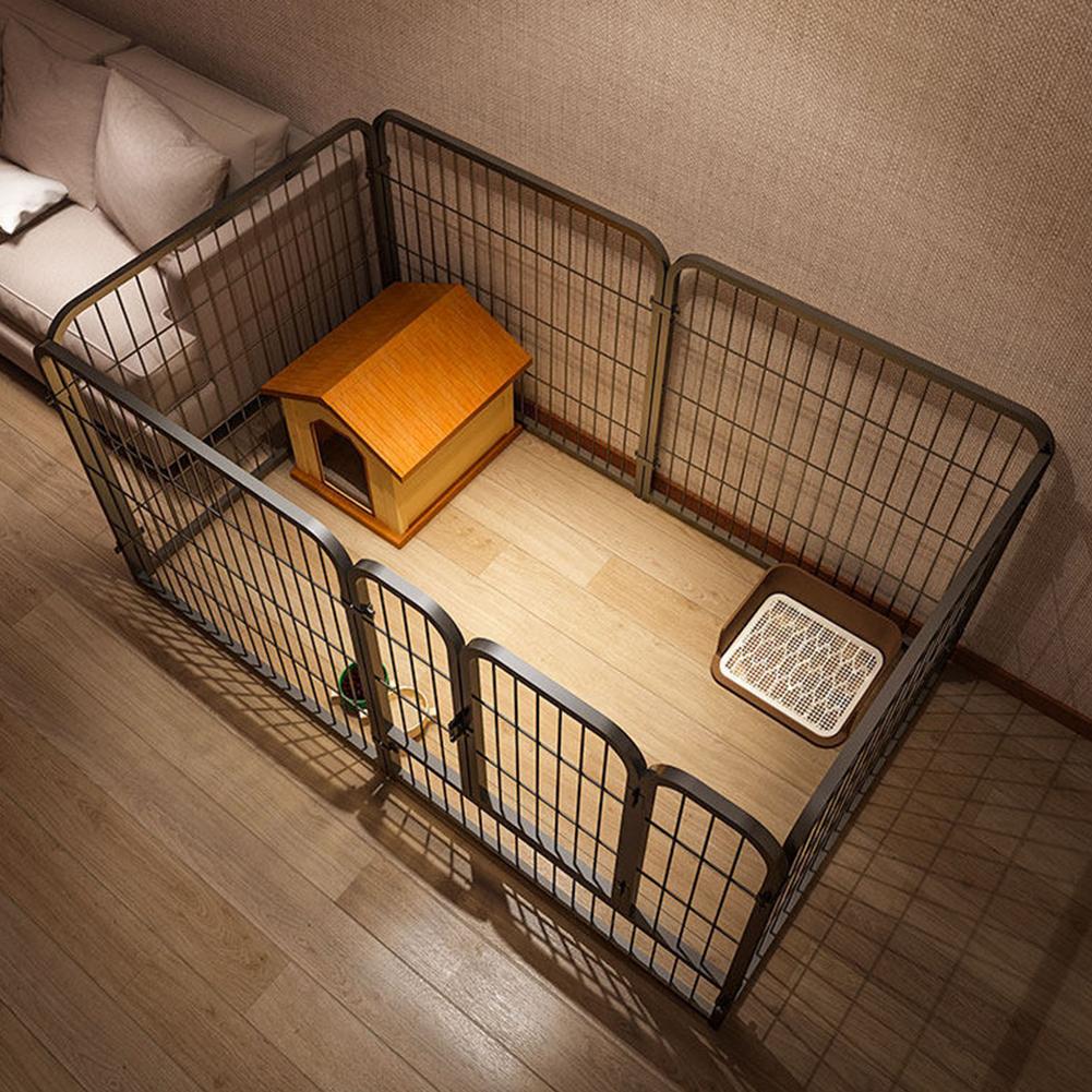 6 Panels Dog Playpen Fence Foldable Exercise Puppy Kennel Cage Heavy Duty Dog Exercise Fence for Dog Cat Rabbit Pet Exercise