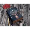 Vintage Leather Deer Moon Journal For Men Women with Lock Antique Handmade