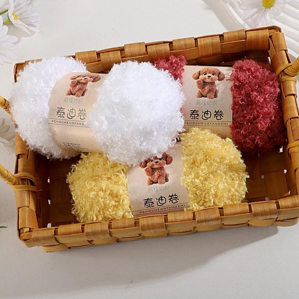 Soft Fluffy Curly Yarn 50g/Roll Chenille Yarn New Knitting Yarn Crochet Plush Toy