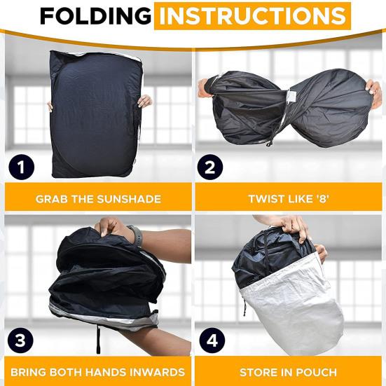 Car Windshield Sun Shade Foldable Design UV-Resistant Sun Protection Easy To Install Front Windshield Sunshade Visor for Tesla Model 3/Y