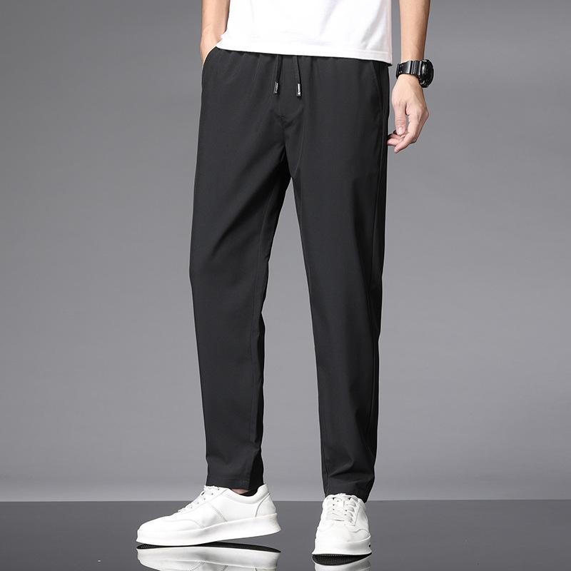 Эластичные повседневные брюки мужские спортивные брюки мягкие укороченные брюки мужские свободные прямые брюки мужские