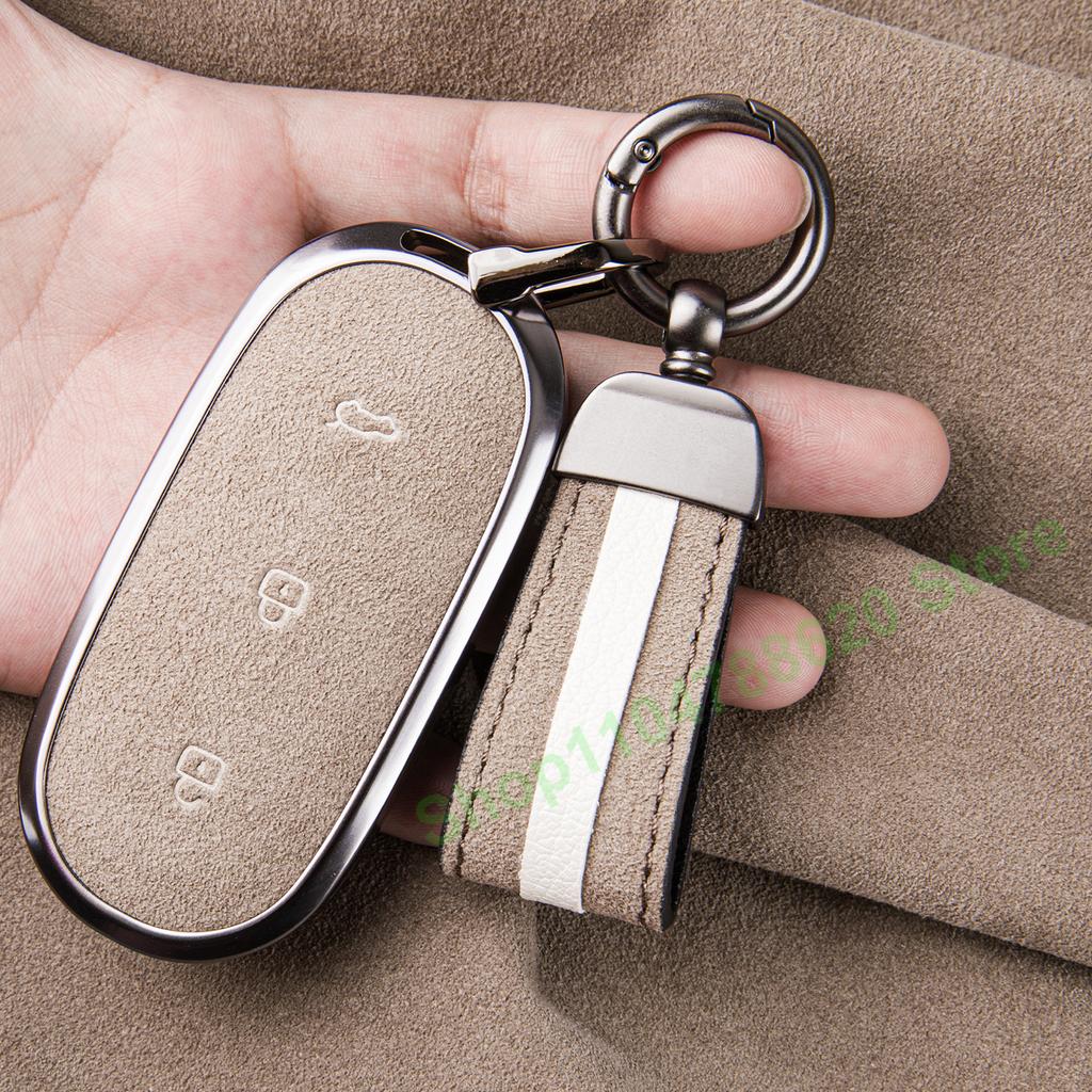 Для Ideal Lixiang L7 L8 L9 Чехол на ключ Высококачественный Флип Мех Натуральный Электрический i8/i6 Карта Замша Защитный Чехол Пряжка Брелок
