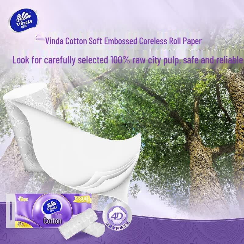 Vinda Coreless 4-Ply Toilet Paper