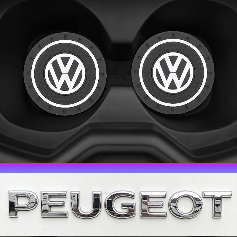 Car Auto Water Cup Slot Non-Slip Mat Accessories Keychain For VW Golf Amarok T5 Phaeton Teramont ID3 Tiguan T-Cross Passat Magot