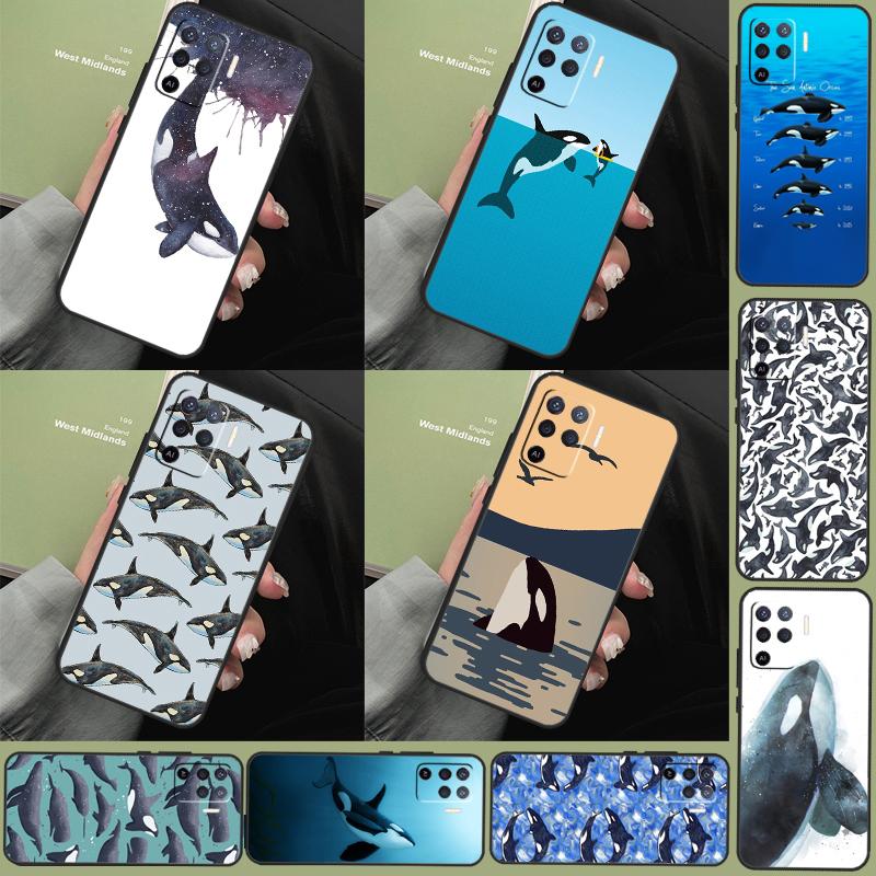 Кит-косатка Чехол Для Oppo A18 A38 A58 A78 A98 A79 A40 A60 A80 A16 A76 A96 A15 A74 A94 A54 A77 A17