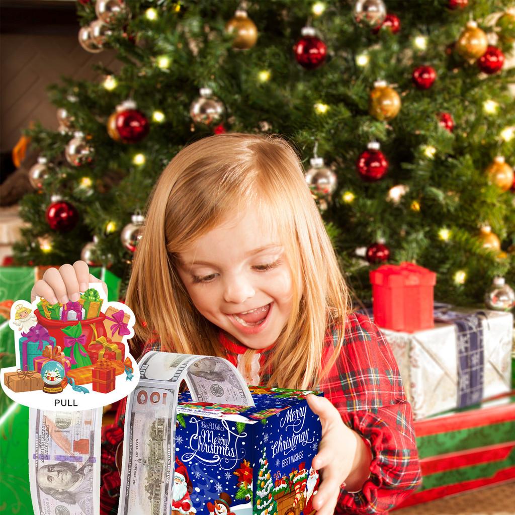 Синее Рождество Глубокая Тематика Узор Подарочная Коробка Праздничное Украшение Реквизит для Атмосферы