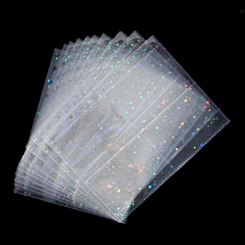 10pcs 4 Grids Photo Album Inner Pages A5 Kpop Binder Photocard Holder Photo Card Loose Leaf Idol Card Collect Book Refill Page