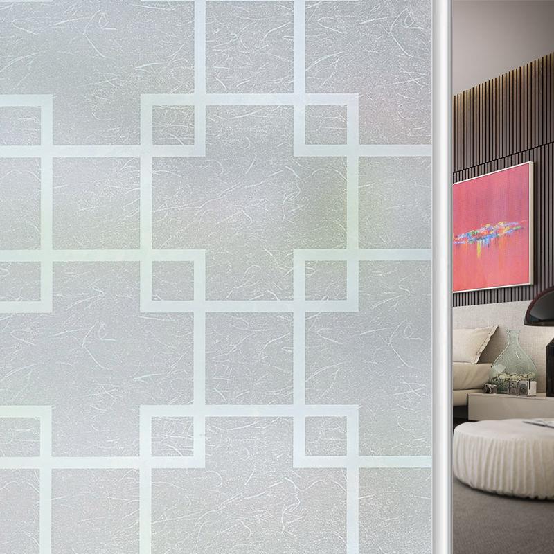 Матовая самоклеящаяся пленка для окон из стекла, защита конфиденциальности, виниловая наклейка для витражного окна, теплоизоляция