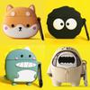 For Apple AirPods 1 2 3 Airpod Pro 3D Avocado Shark Corgi Dog Key Chain Wireless Earphone Bluetooth Headset Case Silicone Cover