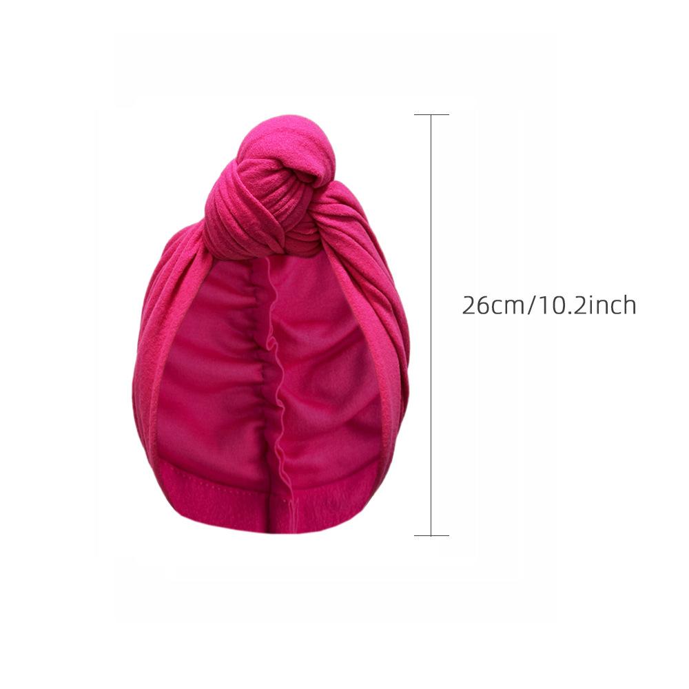 High Stretch Knot Headscarf Stylish Versatile Solid Color Fleece Twist Hat