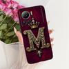 Для Infinix Note 12 VIP Чехол Силиконовый Роскошная Корона Буквы от A до Z 2D Плоский Узор Мягкий Чехол Для Infinix Note 12VIP X672 Обложка