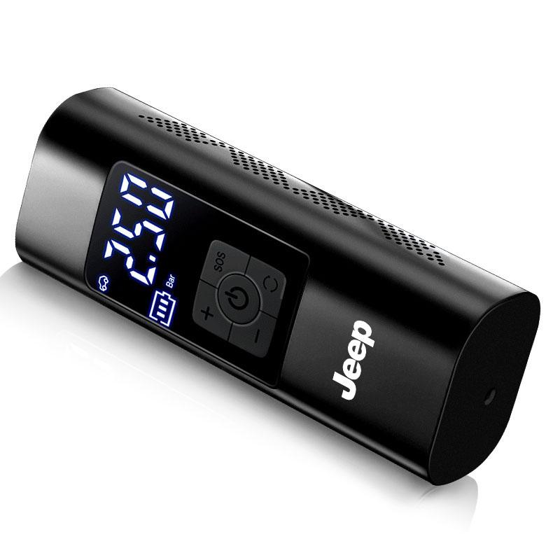 1Pcs Car Tire Inflator Smart Digital Inflatable Pump Emblem Accessories For Jeep Wrangler Grand Cherokee Renegade Tyre Stem Air Caps