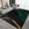Nordic Style Black Gold Luxurycarpets for Living Room Non-slip Bedroom Decoration Home Large Area Rugs Cloakroom Floor Foot Mats