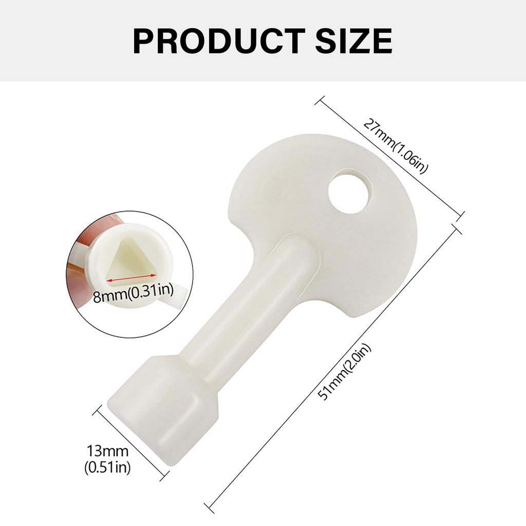 Ключ для мусорного бака, портативный треугольный ключ, пластиковый треугольный замок, поворачивающийся ключ для животных, прочный для уличного мусора